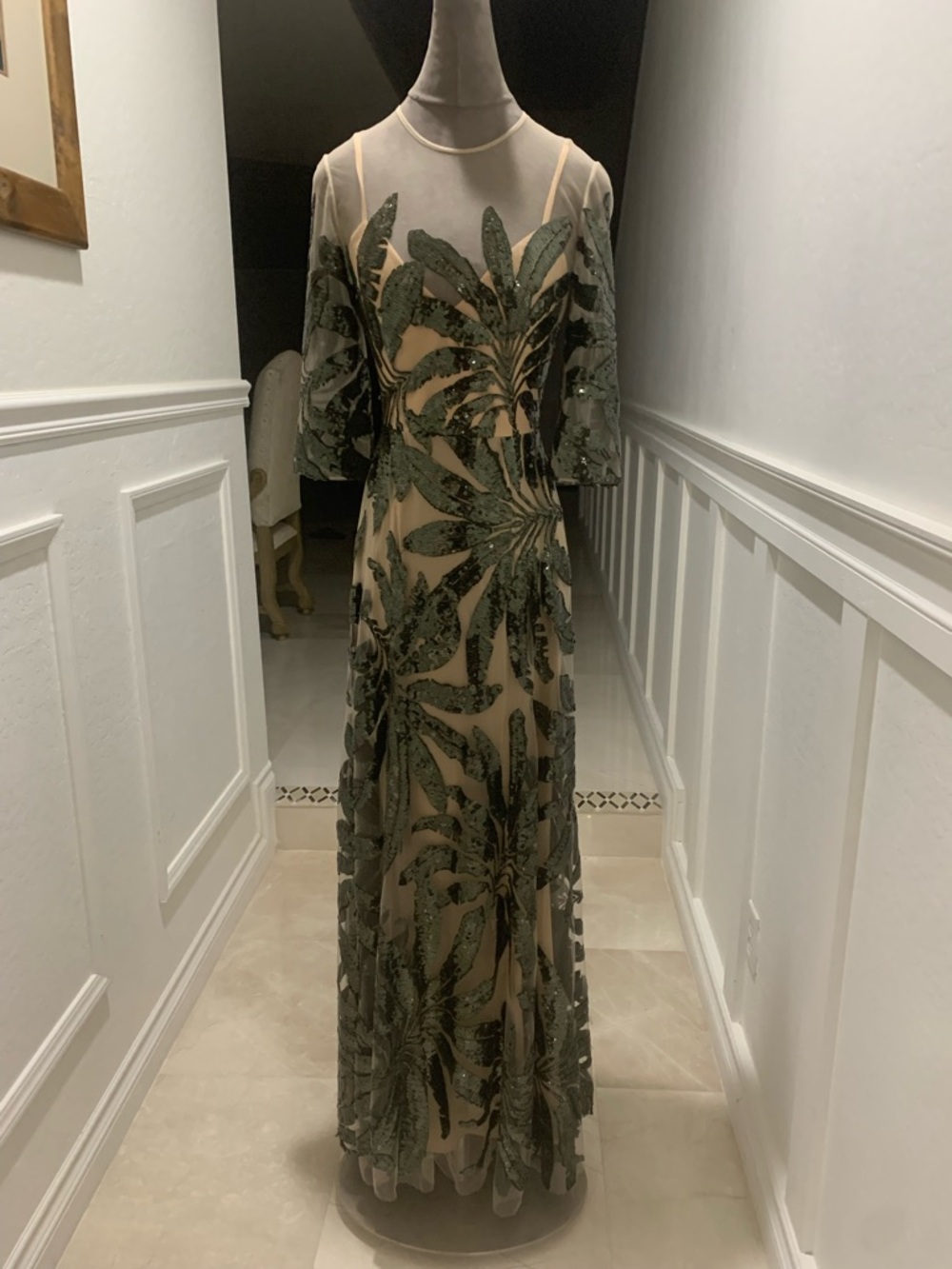 Elie Saab Embroidered Tulle Midi Dress Size 34 - Picture 3 of 16
